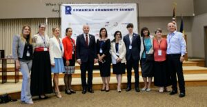 Group of people at the Romanian Summit in Chicago, 2024